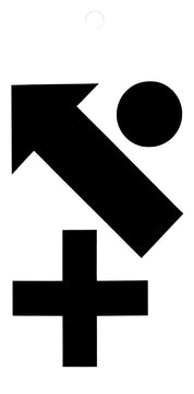 Conmetall Meister Klebesymbole o + schwarz, 100 mm auf PVC-Folie selbstklebend