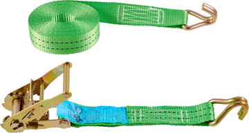 SWG Zurrgurt mit Ratsche & Haken, grün, Spanngurt 38 mm x 6 m