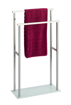 WENKO Debar Handtuchbutler aus Edelstahl, silber matt, 20 x 83 cm