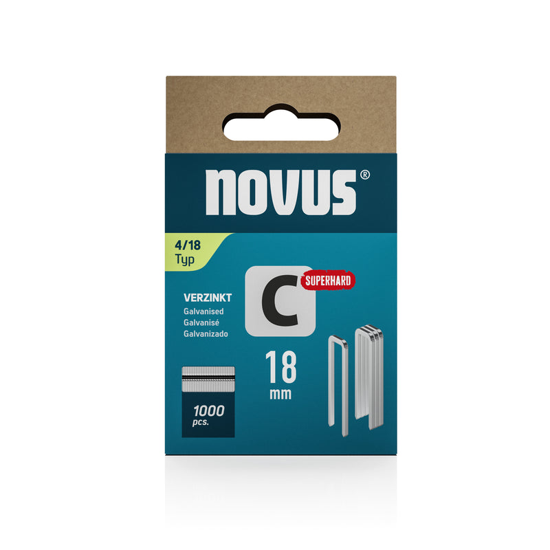 STEINEL NOVUS Klammer C 4, 18 mm Schiebe-FS – 1000 Stück
