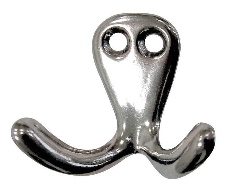 HSI Handtuchhaken aus Aluminium, polierte Oberfläche, Doppelhaken