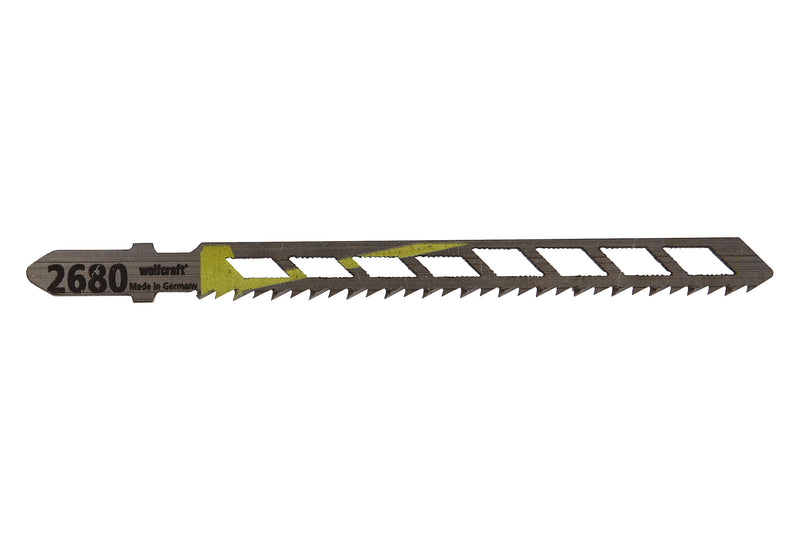 Wolfcraft Stichsägeblätter T-Schaft HCS AIR, Nutzlänge 75 mm (2 Stück)