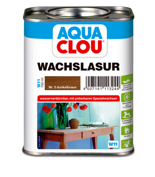 CLOU Aqua Wachs-Lasur W11, wasserbasiert – 0,75 l