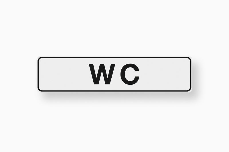 Conmetall Meister Hinweisschild WC, weißes PVC, selbstklebend