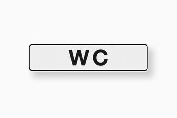 Conmetall Meister Hinweisschild WC, weißes PVC, selbstklebend