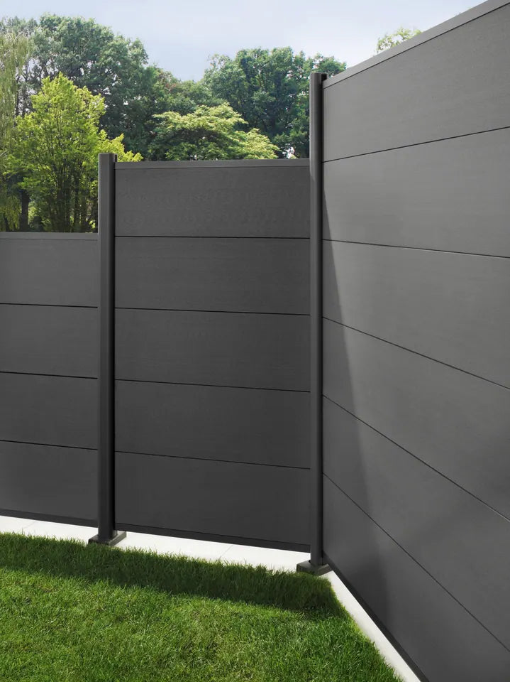 TraumGarten SYSTEM XL Zaunfeld-Set WPC anthrazit, 178 x 183 cm