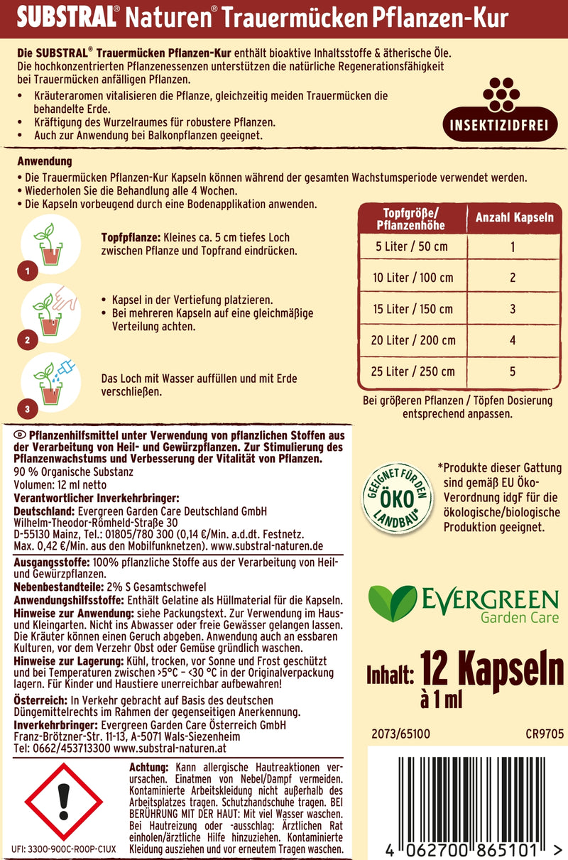 Substral Naturen Trauermücken Pflanzen-Kur 12er Tabletten