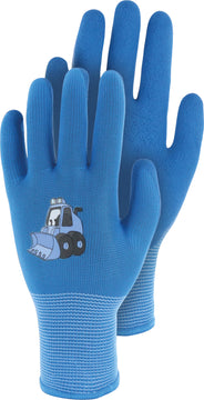 TRIUSO Kinderhandschuh türkis Gr. 6 aus Nylon mit Latexbeschichtung