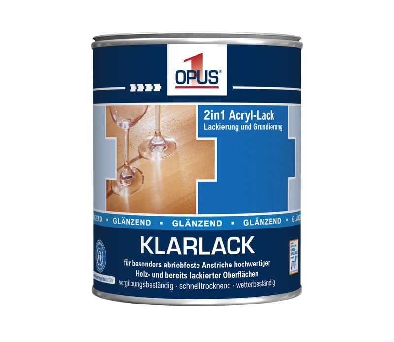 OPUS1 Klarlack wasserverdünnbar, glänzend, farblos