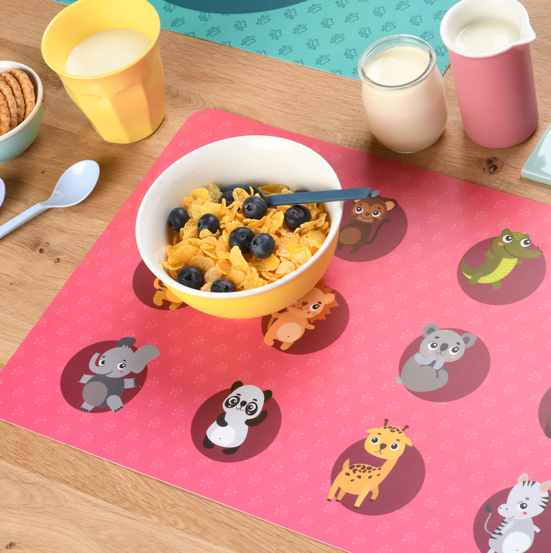 WINDHAGER Tischset bedruckt Animals Pink, 30 x 45 cm