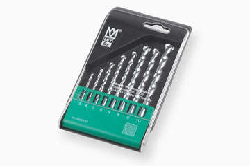 MeisterWerke Steinbohrer-Set 8-teilig mit HSS Rundschaft (Ø 3–10 mm)