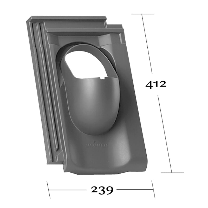 KLÖBER Grundplatte KE0021 für Rheinlandziegel, dunkelbraun, VE 10 Stück
