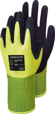 Leibwächter Comfort Montagehandschuhe Latex 2-fach getaucht, gelb (Gr.)