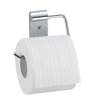 WENKO Basic Toilettenpapierhalter ohne Deckel aus Edelstahl, silber glänzend