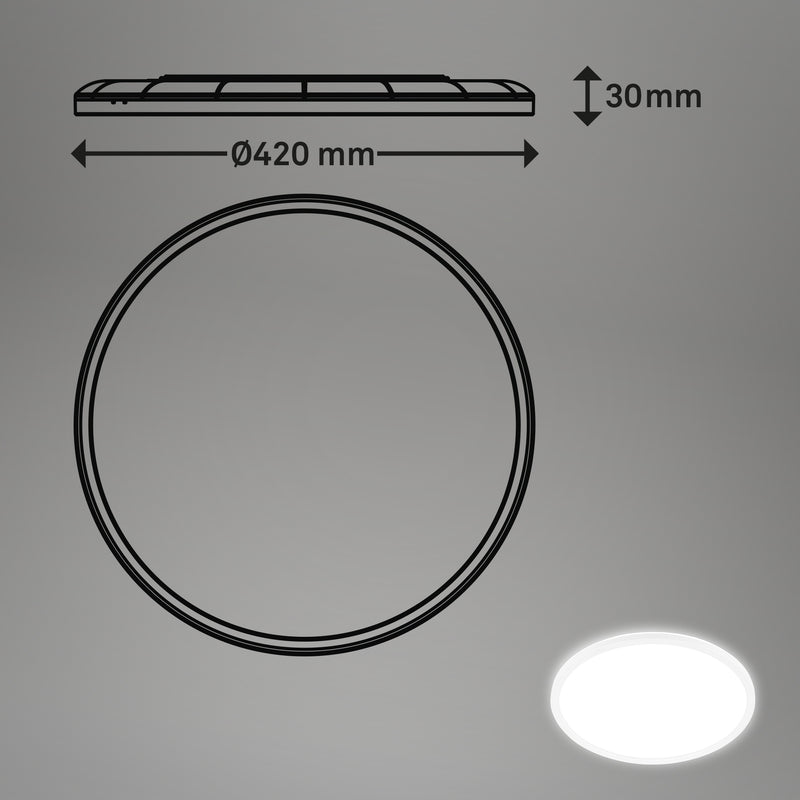 BRILONER Panel LED Ultra flat mit Backlight plus Microwave