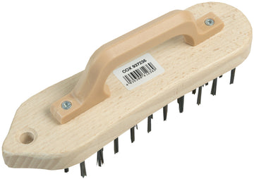 CONNEX Stahl-Drahtbürste, blockförmig, 5-reihig, beige