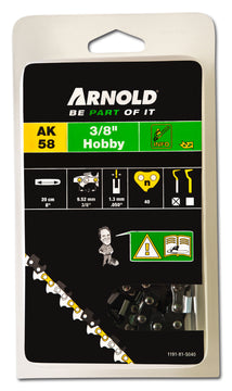 ARNOLD Sägekette 3/8" LP, Treibgliedstärke 1,3 mm, 40 TG, Länge 200 mm