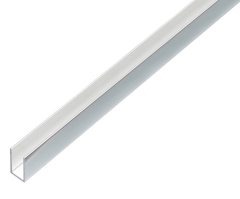 GAH ALBERTS U-Profil Aluminium chromoptik, 10 x 15 x 1 mm, 2000 mm