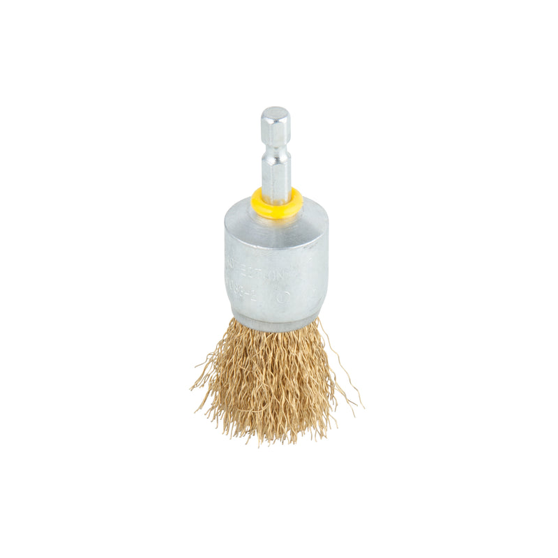 Wolfcraft Schleifbürste Pinsel-Drahtbürste Messing, Ø 25 mm