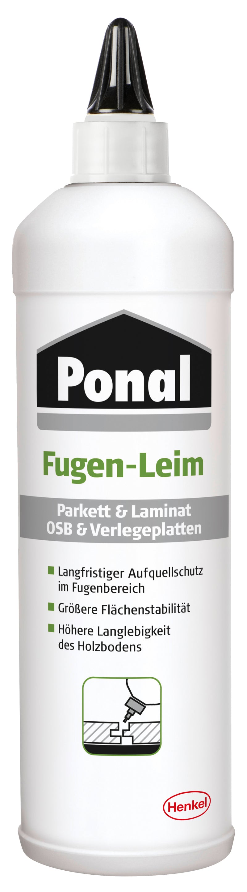 Ponal Parkett & Laminat Holzleim weiß, Innen-Leim für Fugen und Verbindungen