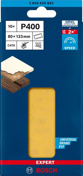 Bosch Schleifblatt Expert C470 mm, mit Klettsystem, 400