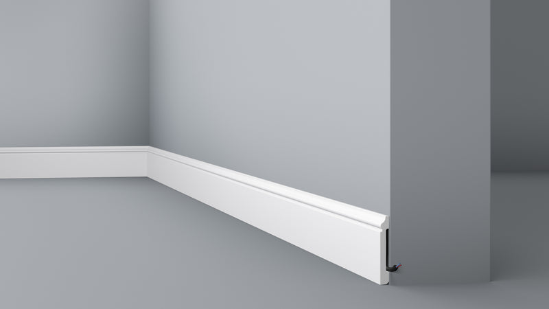 NMC Fußleisten HDP Decoflair C3, weiß, 2 m Länge, 80x12 mm