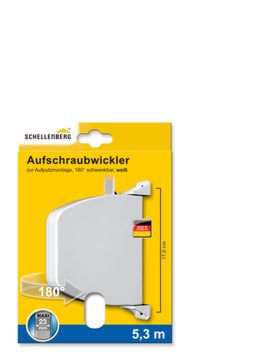 Schellenberg MAXI Aufschraubwickler Zubehör weiß schwenkbar für Rollladen