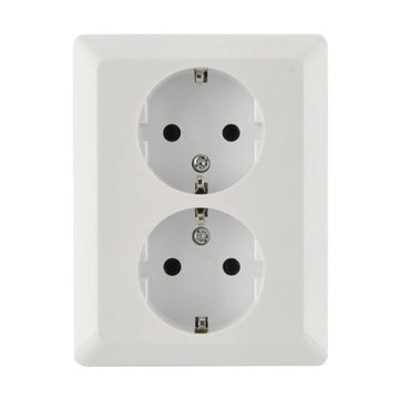 UNITEC EUROPA 3000 Doppelsteckdose UP, weiß (2x Schuko)