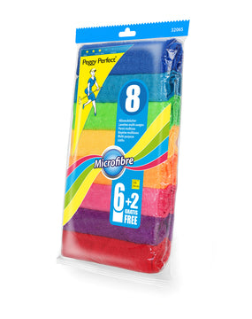 Peggy Perfect Microfasertücher Multicolore, 30×30 cm, 8 Stück