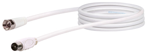 SCHWAIGER SAT Adapter-Anschlusskabel weiß, 1,5 m, 75 dB, 2-fach geschirmt