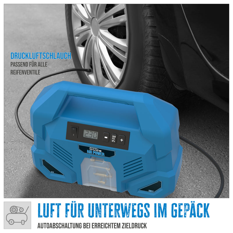 Güde Airpower Dual Drive Kompressor 12/230V, ölfrei, 5-tlg.