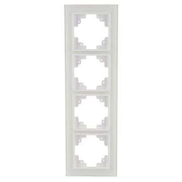 UNITEC Melbourne Serie 706 Abdeckrahmen 4-fach aus Echtglas