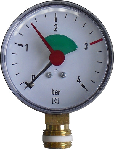 Leysser sanicomfort Heizungsmanometer 9,5 mm (3/8") unten, 4 bar