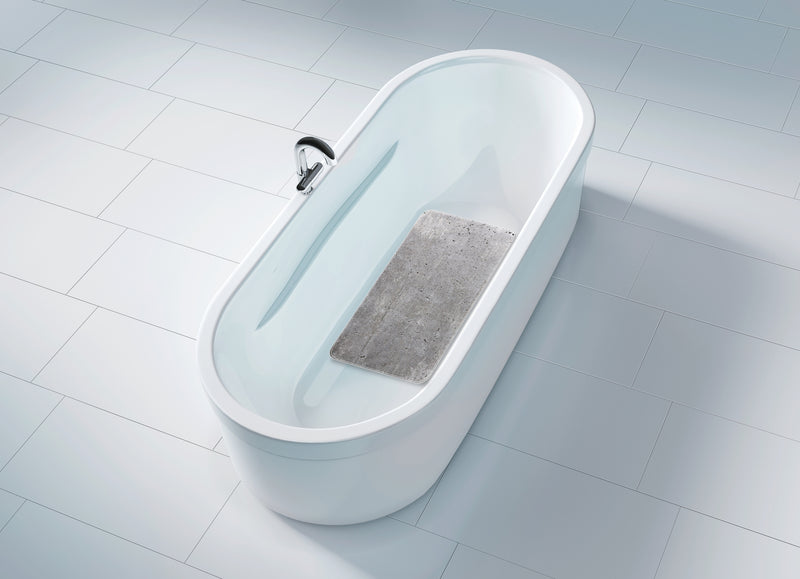 WENKO Concrete Wanneneinlage Ginkgo, mehrfarbig 40 x 70 cm