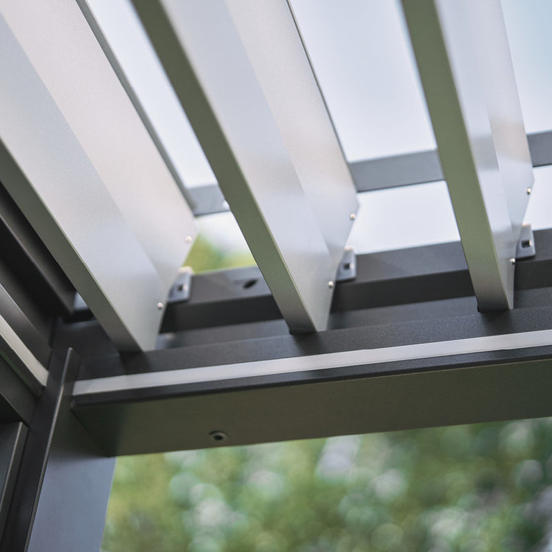 Biohort Pergola – Detail Dachlamellen (Abbildung kann in Farbe abweichen)