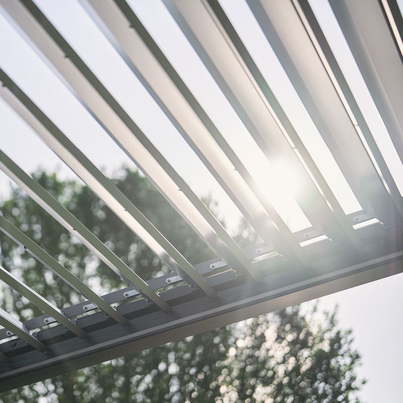 Biohort Pergola – Detail Dachlamellen (Abbildung kann in Farbe abweichen)