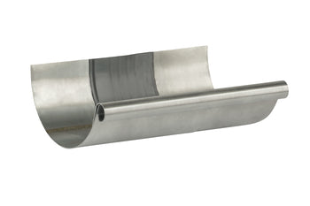 NedZink ZN Rinnendila halbrund mit Blende 260 mm, mittelgrau