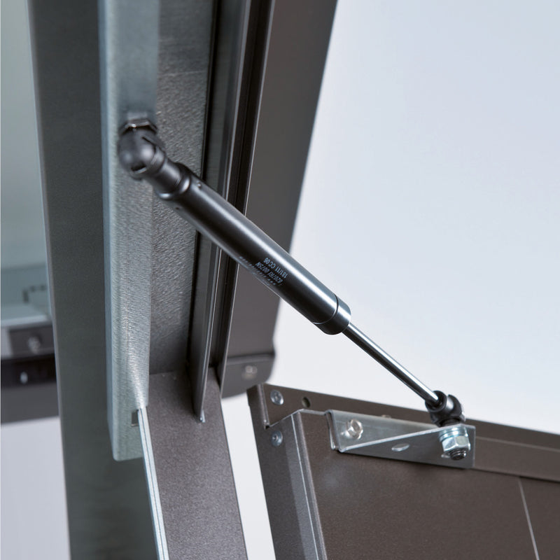 Biohort Gerätehaus HighLine – Detail, Gasdruckfeder, Dunkelgrau-metallic