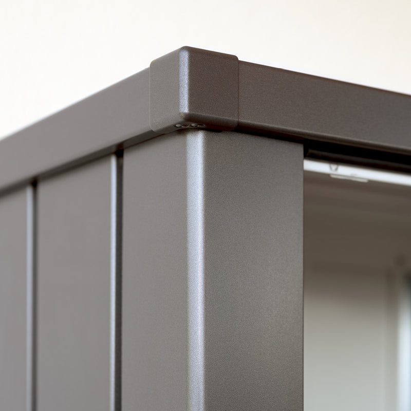 Biohort Terrassenschrank Julia – Detail, Material dunkelgrau