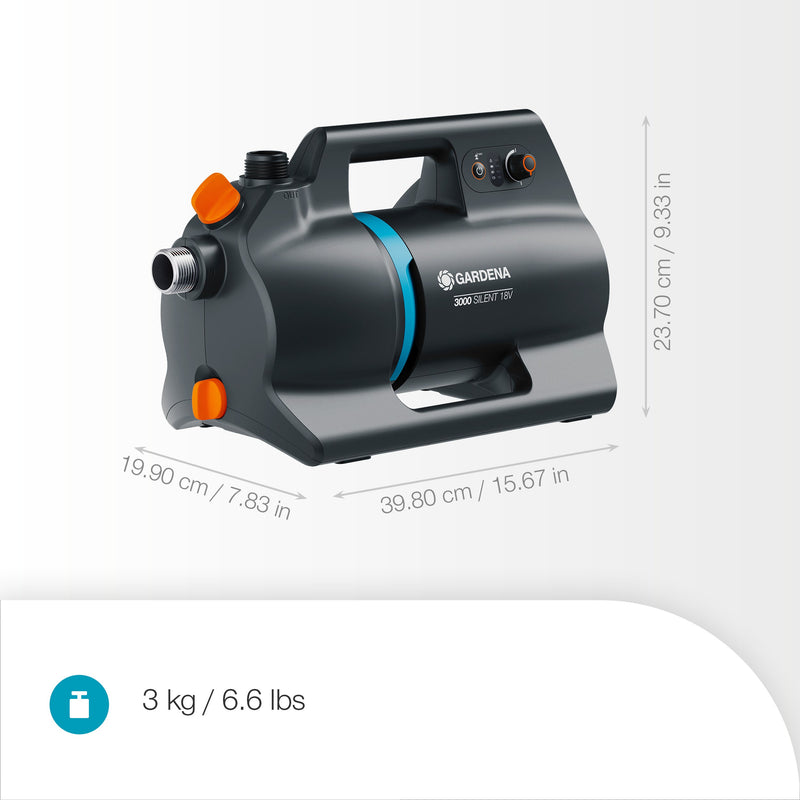 GARDENA Akku-Gartenpumpe 3000 Silent 18V solo P4A