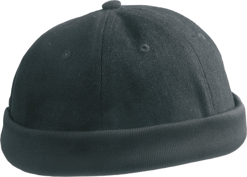 Bullstar Rollmütze schwarz aus 100% Baumwolle, Universalgröße
