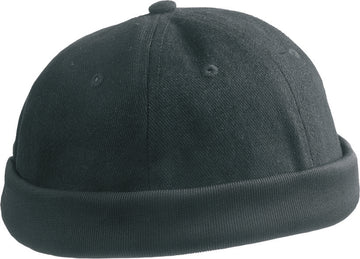 Bullstar Rollmütze schwarz aus 100% Baumwolle, Universalgröße