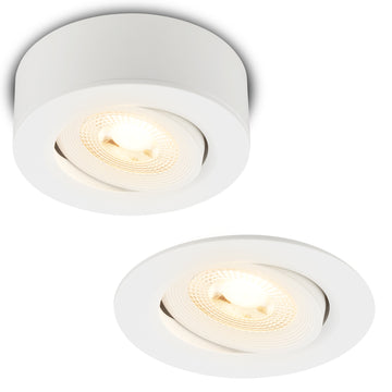 BRILONER Leuchten Aufbauleuchte LED dimmbar flach weiß