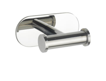 WENKO Turbo-Loc Wandhaken Duo Orea Shine, 2 Aufhänger, glänzend silber
