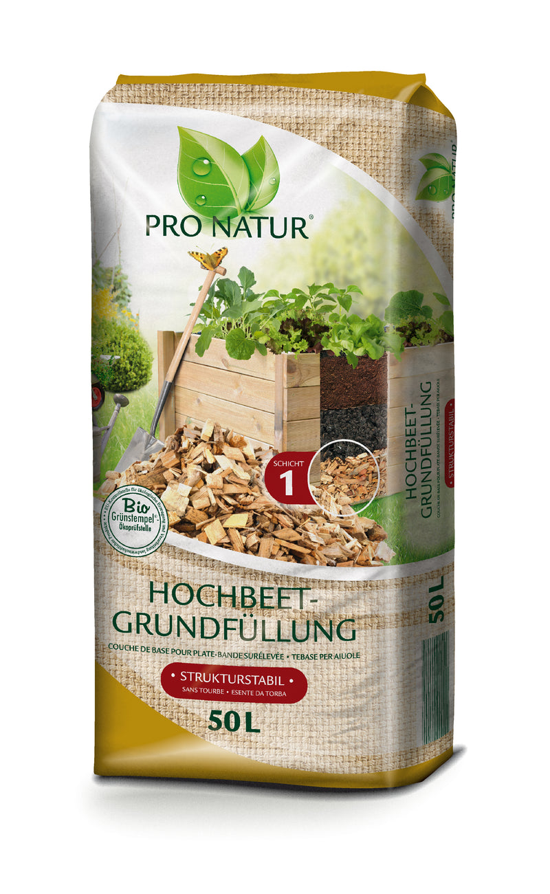 Pro Natur Hochbeet-Grundfüllung 50 l, BIO, stark grobe Struktur