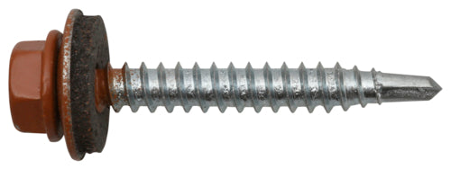 SWG Bohrschraube mit Sechskantkopf RAL 8004 kupferbraun, Stahl, 4,8 x 25 mm