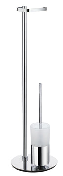 Smedbo OUTLINE WC-Bürstengarnitur Standmodell, mattes Glas, verchromt, 78 cm