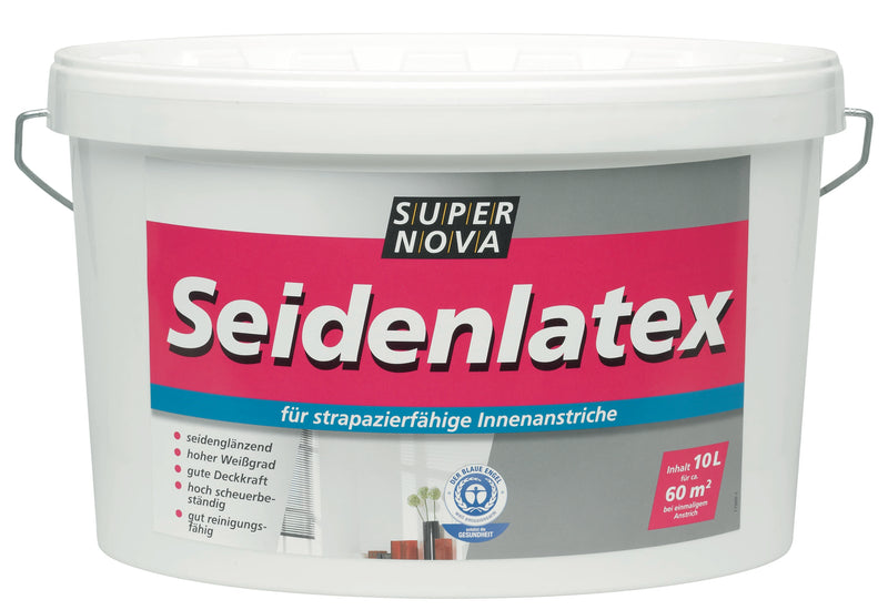 Supernova Seidenlatex Innenfarbe weiß, wasserbasiert deckend 2,5 l