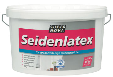 Supernova Seidenlatex Innenfarbe weiß, wasserbasiert deckend 2,5 l