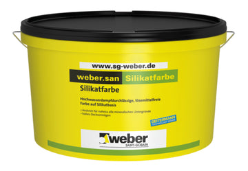 weber.san Silikatfarbe weiß, 15 l – Innenfarbe wasserbasiert